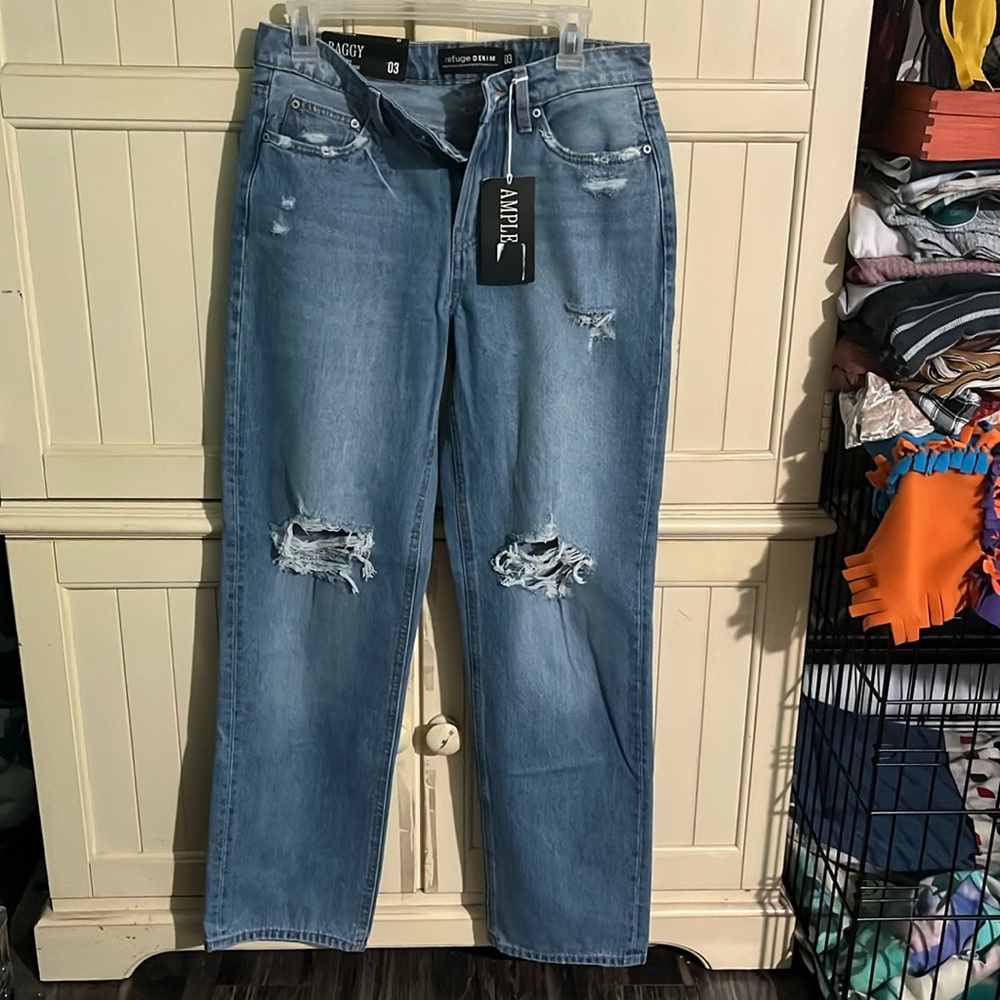 Refuge Denim Low-Rise Baggy Jeans